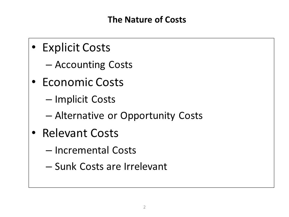 Accounting costs